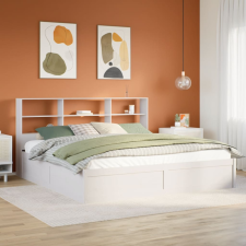 vidaXL fehér tömör fenyőfa ágy matrac nélkül 200 x 200 cm ágy és ágykellék