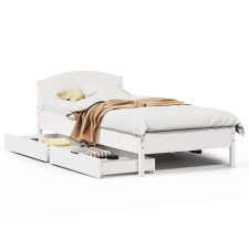 vidaXL fehér tömör fenyőfa ágy matrac nélkül 75 x 190 cm (3301852) ágy és ágykellék