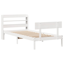 vidaXL fehér tömör fenyőfa ágy matrac nélkül 75 x 190 cm (3306604) ágy és ágykellék