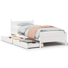 vidaXL fehér tömör fenyőfa ágy matrac nélkül 75 x 190 cm (3309795) ágy és ágykellék