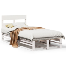 vidaXL fehér tömör fenyőfa ágy matrac nélkül 75 x 190 cm (850819) ágy és ágykellék