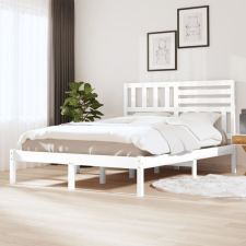 vidaXL fehér tömör fenyőfa ágykeret 120 x 190 cm (4FT Small Double) ágy és ágykellék