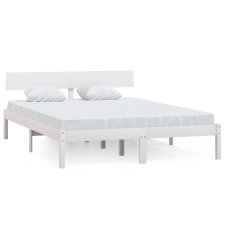 vidaXL fehér tömör fenyőfa ágykeret 120 x 200 cm (810143) ágy és ágykellék