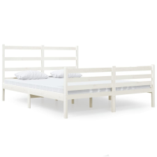 vidaXL fehér tömör fenyőfa ágykeret 120x190 cm (4FT Small Double) (3103684) ágy és ágykellék
