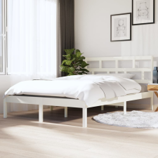 vidaXL fehér tömör fenyőfa ágykeret 140 x 190 cm ágy és ágykellék