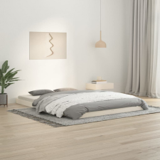 vidaXL Fehér tömör fenyőfa ágykeret 140 x 200 cm ágy és ágykellék