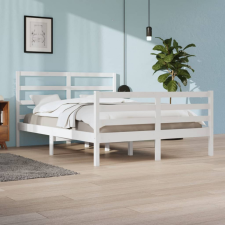 vidaXL fehér tömör fenyőfa ágykeret 140x200 cm ágy és ágykellék