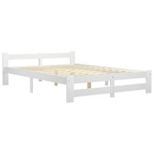 vidaXL fehér tömör fenyőfa ágykeret 160 x 200 cm (322002) ágy és ágykellék