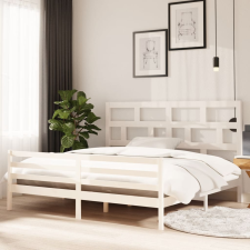 vidaXL fehér tömör fenyőfa ágykeret 200 x 200 cm ágy és ágykellék