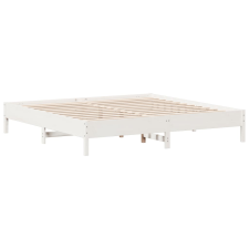 vidaXL fehér tömör fenyőfa ágykeret 200 x 200 cm (842683) ágy és ágykellék