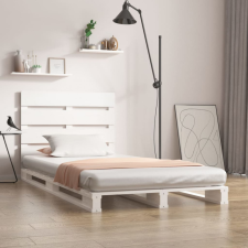 vidaXL fehér tömör fenyőfa ágykeret 75 x 190 cm (2FT6 Small Single) ágy és ágykellék