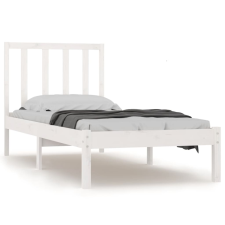vidaXL fehér tömör fenyőfa ágykeret 90 x 190 cm (3FT Single) (3105102) ágy és ágykellék