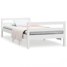 vidaXL fehér tömör fenyőfa ágykeret 90 x 200 cm (821625) ágy és ágykellék