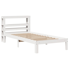 vidaXL fehér tömör fenyőfa ágykeret fejtámlával 100 x 200 cm (3306044) ágy és ágykellék