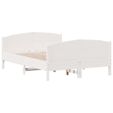 vidaXL fehér tömör fenyőfa ágykeret fejtámlával 120 x 190 cm (3216186) ágy és ágykellék
