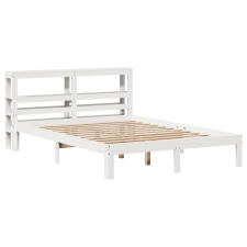 vidaXL fehér tömör fenyőfa ágykeret fejtámlával 140 x 190 cm (3306040) ágy és ágykellék