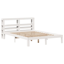 vidaXL fehér tömör fenyőfa ágykeret fejtámlával 140 x 200 cm (3306048) ágy és ágykellék