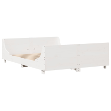 vidaXL fehér tömör fenyőfa ágykeret fejtámlával 160 x 200 cm (3302277) ágy és ágykellék