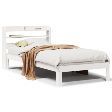 vidaXL fehér tömör fenyőfa ágykeret fejtámlával 75 x 190 cm ágy és ágykellék