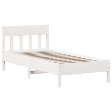vidaXL fehér tömör fenyőfa ágykeret fejtámlával 90 x 190 cm (842675) ágy és ágykellék