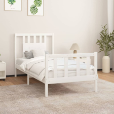 vidaXL fehér tömör fenyőfa ágykeret fejtámlával 90 x 200 cm ágy és ágykellék