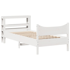 vidaXL fehér tömör fenyőfa ágykeret fejtámlával 90 x 200 cm (3306313) ágy és ágykellék