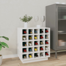 vidaXL fehér tömör fenyőfa borszekrény 55,5x34x61 cm bútor