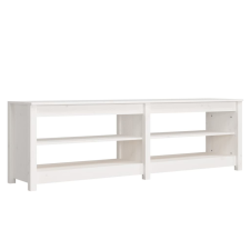 vidaXL fehér tömör fenyőfa cipőtároló pad 160x36,5x50 cm (821725) bútor