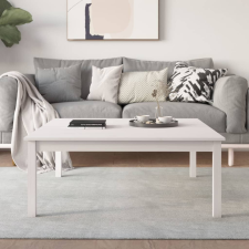vidaXL fehér tömör fenyőfa dohányzóasztal 100 x 100 x 40 cm bútor