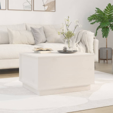 vidaXL fehér tömör fenyőfa dohányzóasztal 60 x 50 x 35 cm bútor