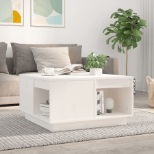 vidaXL fehér tömör fenyőfa dohányzóasztal 60x61x32,5 cm bútor