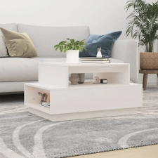 vidaXL fehér tömör fenyőfa dohányzóasztal 80x55x40,5 cm bútor
