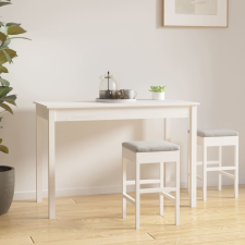 vidaXL fehér tömör fenyőfa ebédlőasztal 110 x 55 x 75 cm bútor