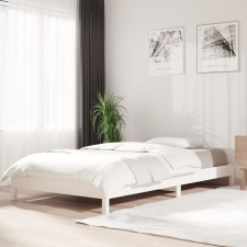 vidaXL fehér tömör fenyőfa egymásra rakható ágy 100 x 200 cm ágy és ágykellék