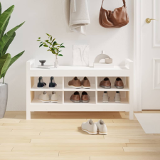 vidaXL fehér tömör fenyőfa előszoba pad 110 x 40 x 60 cm bútor