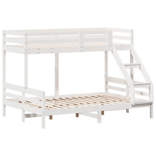 vidaXL fehér tömör fenyőfa emeletes ágy 90 x 200/140 x 200 cm (3207190) ágy és ágykellék
