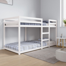 vidaXL fehér tömör fenyőfa emeletes ágy 90 x 200 cm ágy és ágykellék
