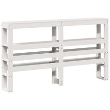 vidaXL fehér tömör fenyőfa fejtámla polcokkal 140 cm (850885) ágy és ágykellék