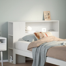 vidaXL fehér tömör fenyőfa fejtámla tárolóval 75 cm ágy és ágykellék