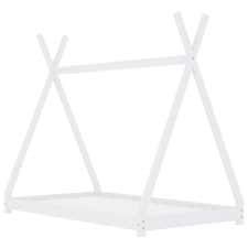 vidaXL fehér tömör fenyőfa gyerekágy-keret 70 x 140 cm (283358) gyermekbútor