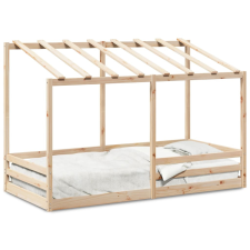 vidaXL fehér tömör fenyőfa gyerekágy tetővel 80 x 200 cm gyermekágy