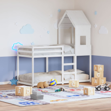 vidaXL fehér tömör fenyőfa gyerekágytető 60 x 99 x 139,5 cm ágy és ágykellék