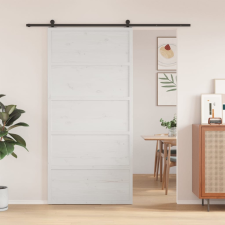vidaXL Fehér tömör fenyőfa istálló stílusú ajtó 100x208 cm nyílászáró