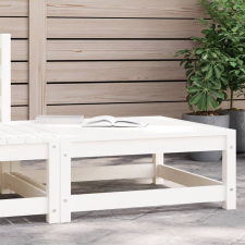 vidaXL fehér tömör fenyőfa kerti lábtartó 70 x 70 x 30 cm kerti bútor