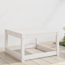 vidaXL Fehér tömör fenyőfa kerti lábzsámoly kerti bútor