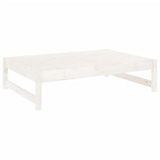 vidaXL fehér tömör fenyőfa kerti lábzsámoly párnával 120x80 cm (825710) kerti bútor