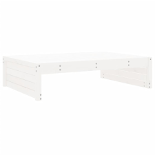 vidaXL fehér tömör fenyőfa kerti lábzsámoly párnával 120x80 cm (825752) kerti bútor