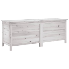 vidaXL fehér tömör fenyőfa kerti tárolóláda 150x50x56,5 cm (364757) kerti tárolás