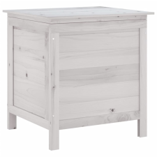 vidaXL fehér tömör fenyőfa kerti tárolóláda 50x49x56,5 cm (364749) kerti tárolás