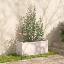 vidaXL fehér tömör fenyőfa kerti virágtartó 100 x 50 x 50 cm kerti dekoráció
